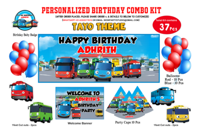 Tayo Bus Theme - Combo Kit 37Pcs