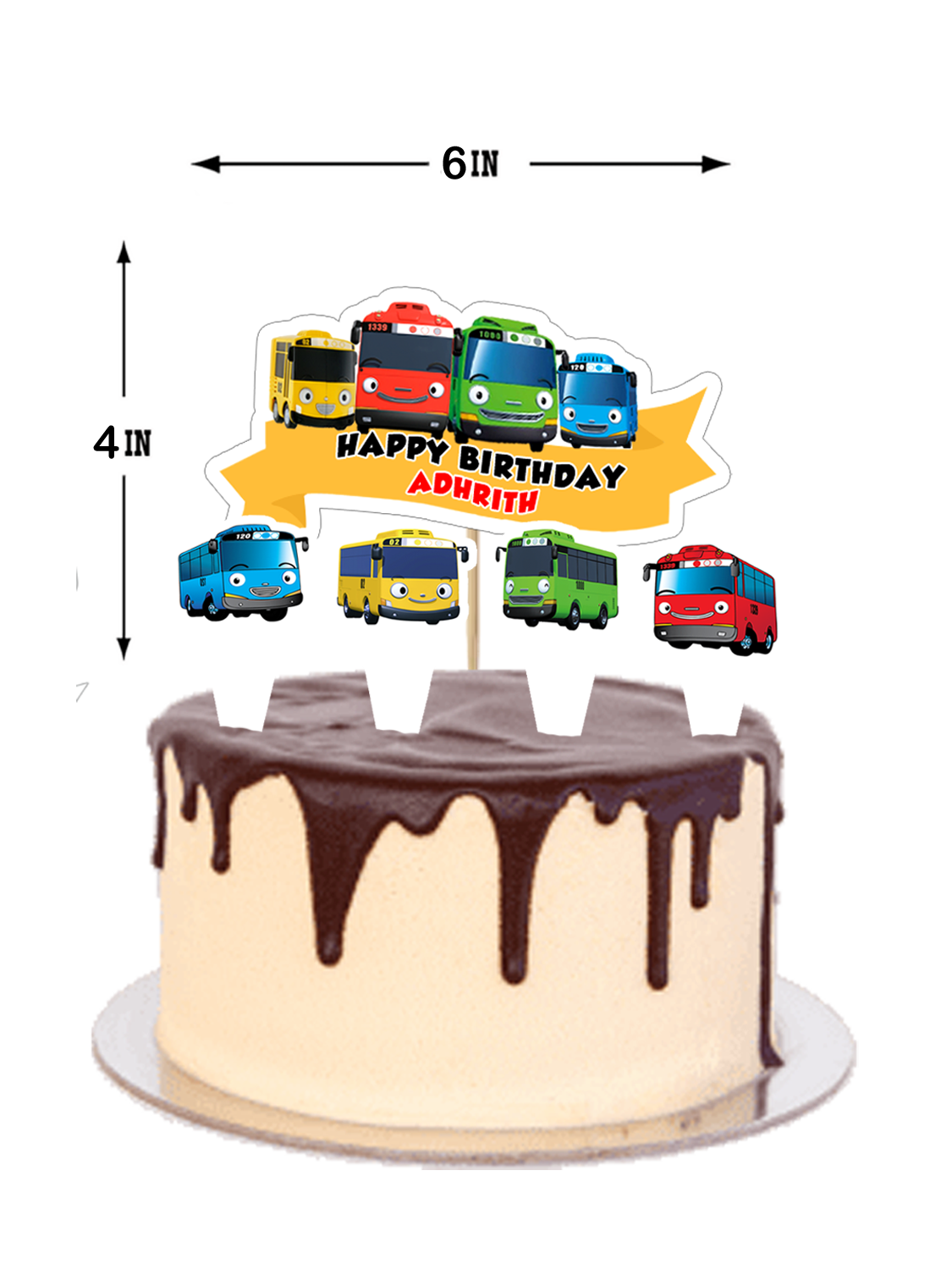 Tayo Bus - Cake Topper Set 5Pcs