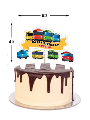 Tayo Bus - Cake Topper Set 5Pcs