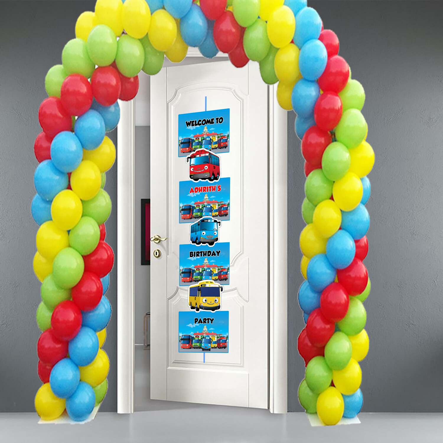 Tayo Bus Theme - Door / Welcome Banner (5ft)