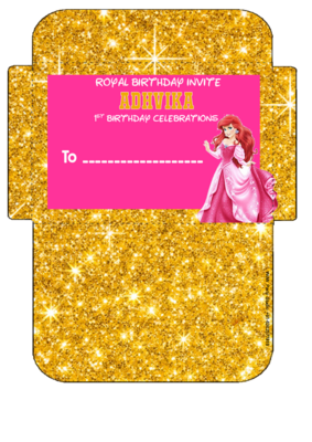Royal Princess - Invitation Card Envelopes (16 Pcs)