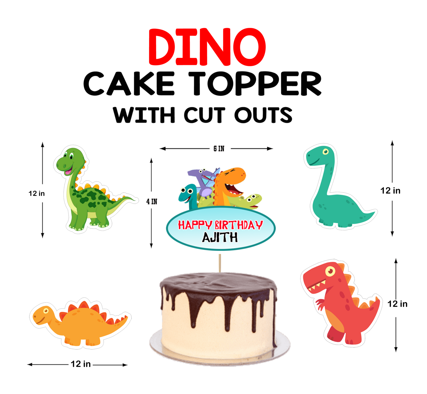 Dino - Cake Topper Combo