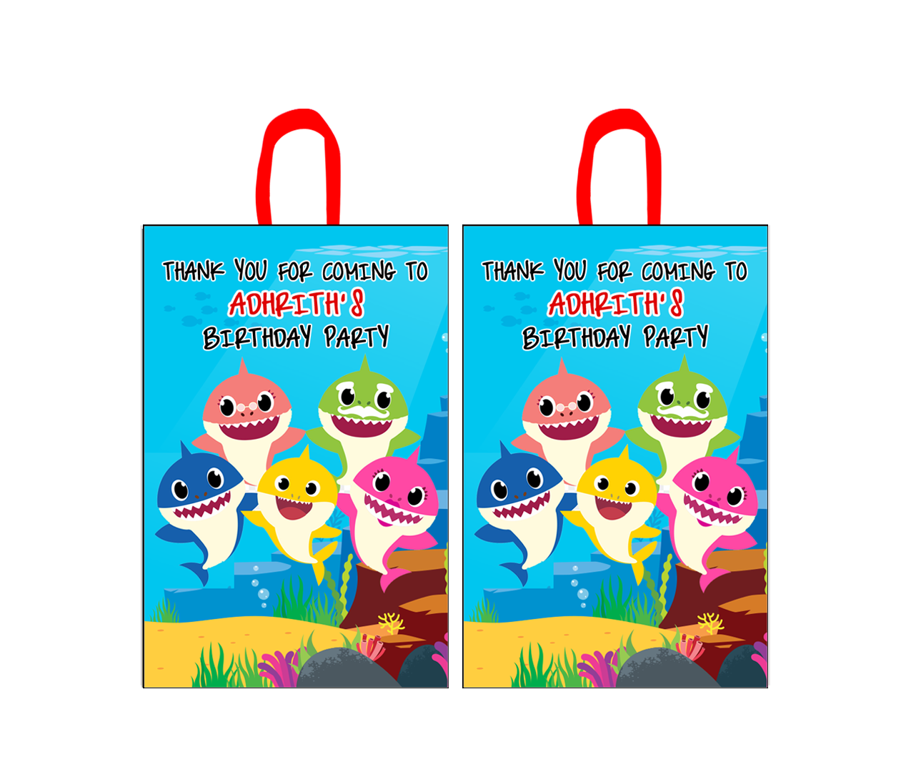 Baby Shark Gift Bag - Medium (10 Pcs)