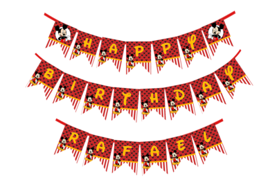 Mickey Mouse Bunting Banner with Name