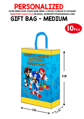 Sonic Gift Bag - Medium (10 Pcs)