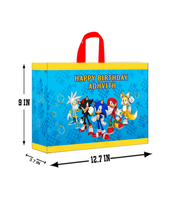 Sonic Theme Gift Bag - Large (10 Pcs)