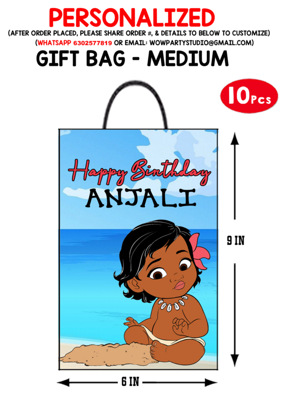 Moana Gift Bag - Medium (10 Pcs)