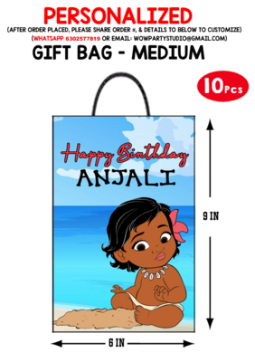 Moana Theme Gift Bag - Medium (10 Pcs)