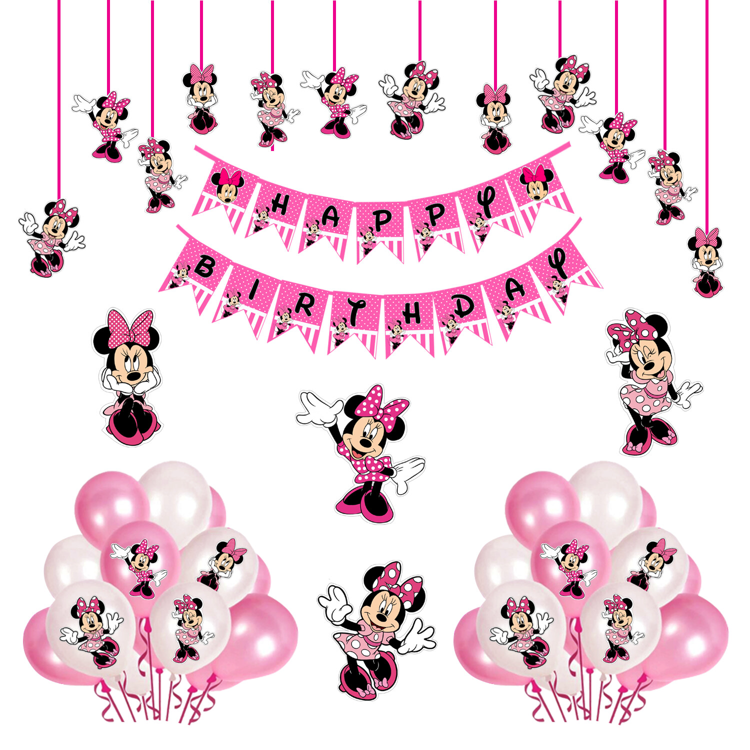 Minnie Theme - Combo Kit 45Pcs (Non Personalized)