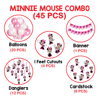 Minnie Theme - Combo Kit 45Pcs (Non Personalized)