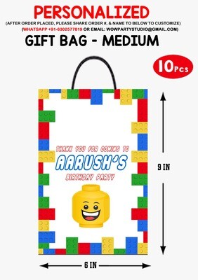 Lego Theme Gift Bag - Medium (10 Pcs)