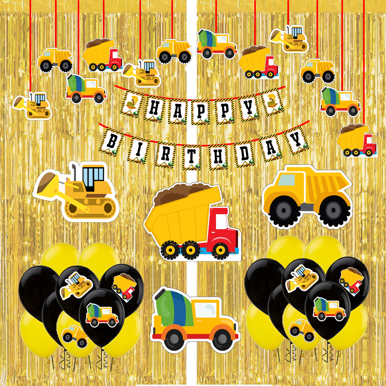 Construction Theme - Combo Kit 47Pcs Gold (Non Personalized)