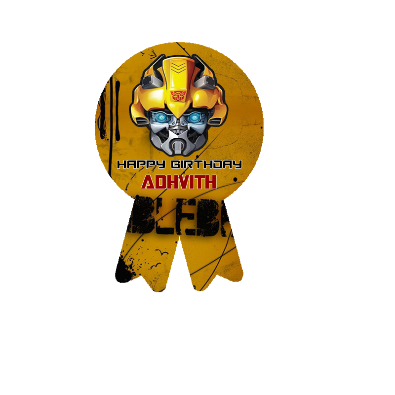 Transformers BumbleBee Theme Birthday Badges (10 Pcs)