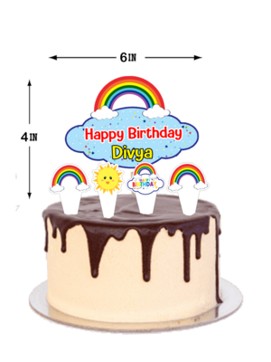 Rainbow - Cake Topper Set 5Pcs