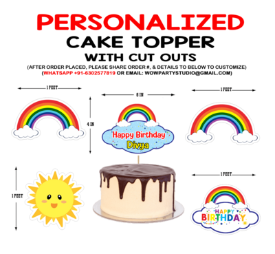 Rainbow - Cake Topper Combo