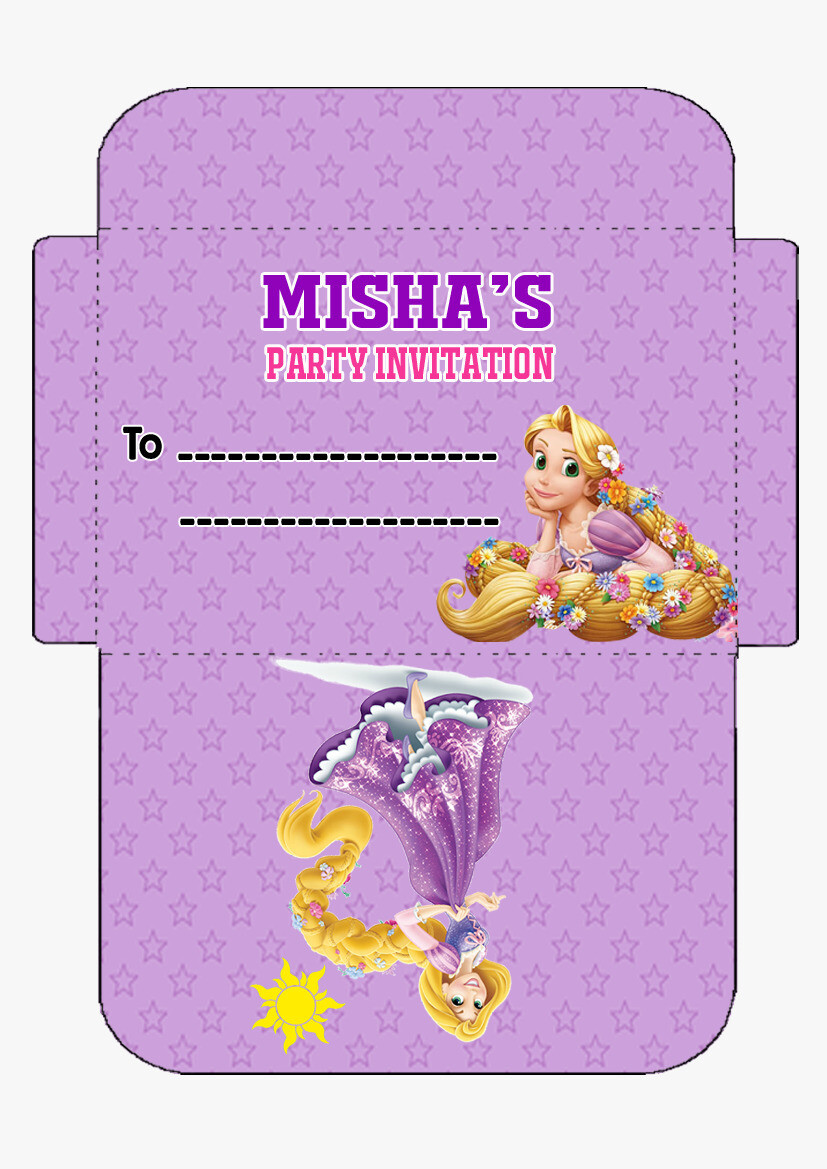 Rapunzel - Invitation Card Envelopes (16 Pcs)