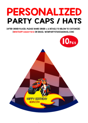 Blaze and the Monster  Machine Party Caps / Hats (10 Pcs)#2