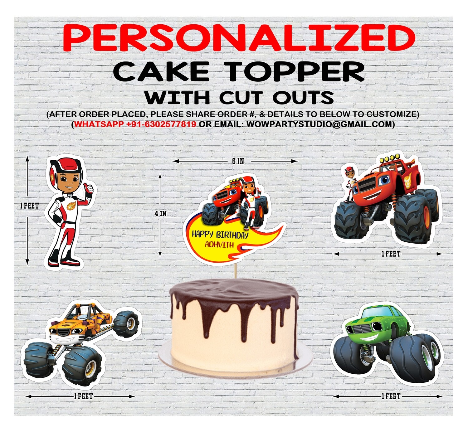 Blaze and the Monster Machine - Cake Topper Combo