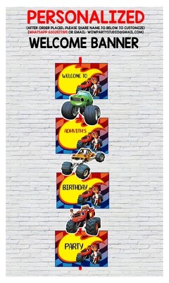 Blaze and the Monster Machine - Door / Welcome Banner (5ft)