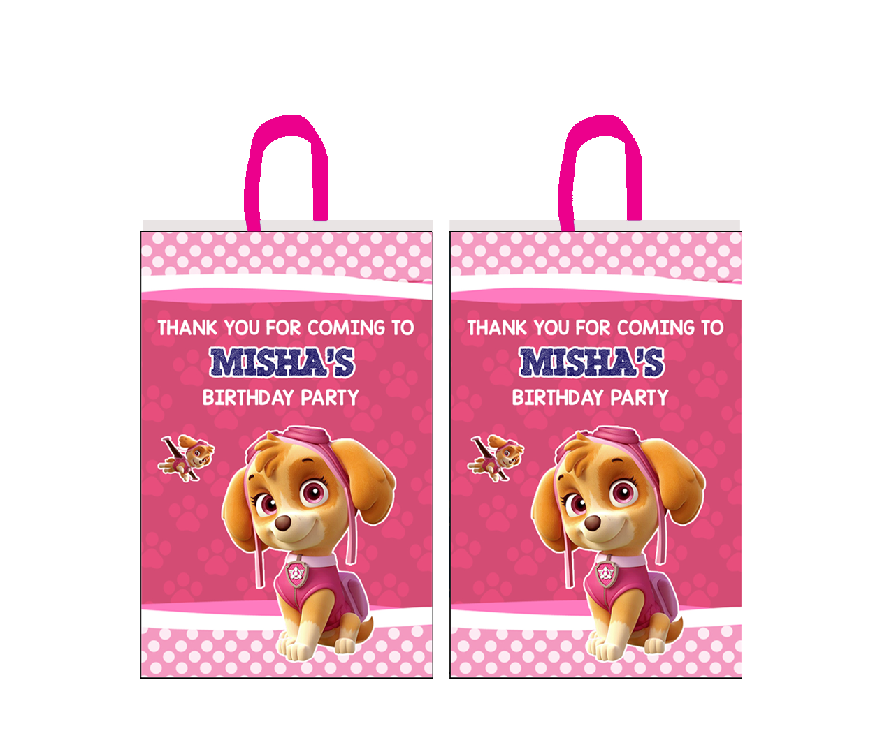 Paw Patrol Pink Gift Bag - Medium (10 Pcs)