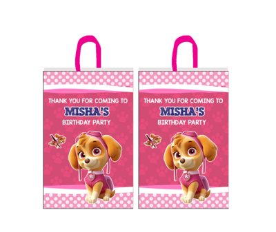 Paw Patrol Pink Gift Bag - Medium (10 Pcs)
