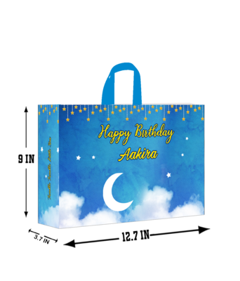 Twinkle Star Blue  Theme Gift Bag - Large (10 Pcs)