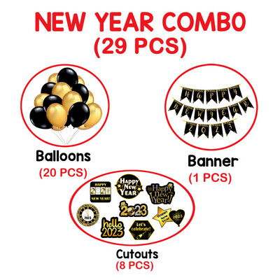 New Year Bunting Combo 29Pcs