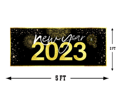 New Year Backdrop / Background Banner (2ft x 5ft)