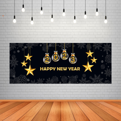 New Year Backdrop / Background Banner (2ft x 5ft)