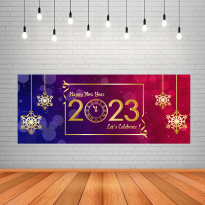 New Year Backdrop / Background Banner (2ft x 5ft)