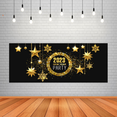 New Year Backdrop / Background Banner (2ft x 5ft)