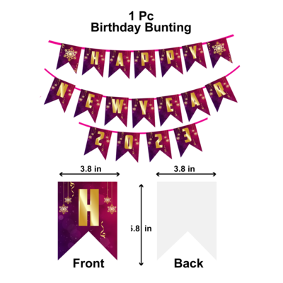 New Year Bunting Banner #1