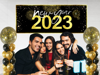 New Year Backdrop / Background Banner (2ft x 5ft)