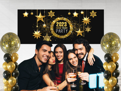 New Year Backdrop / Background Banner (2ft x 5ft)