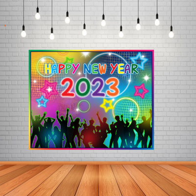 New Year Backdrop / Background Banner (4ft x 5ft)