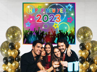 New Year Backdrop / Background Banner (4ft x 5ft)