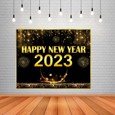 New Year Backdrop / Background Banner (4ft x 5ft)