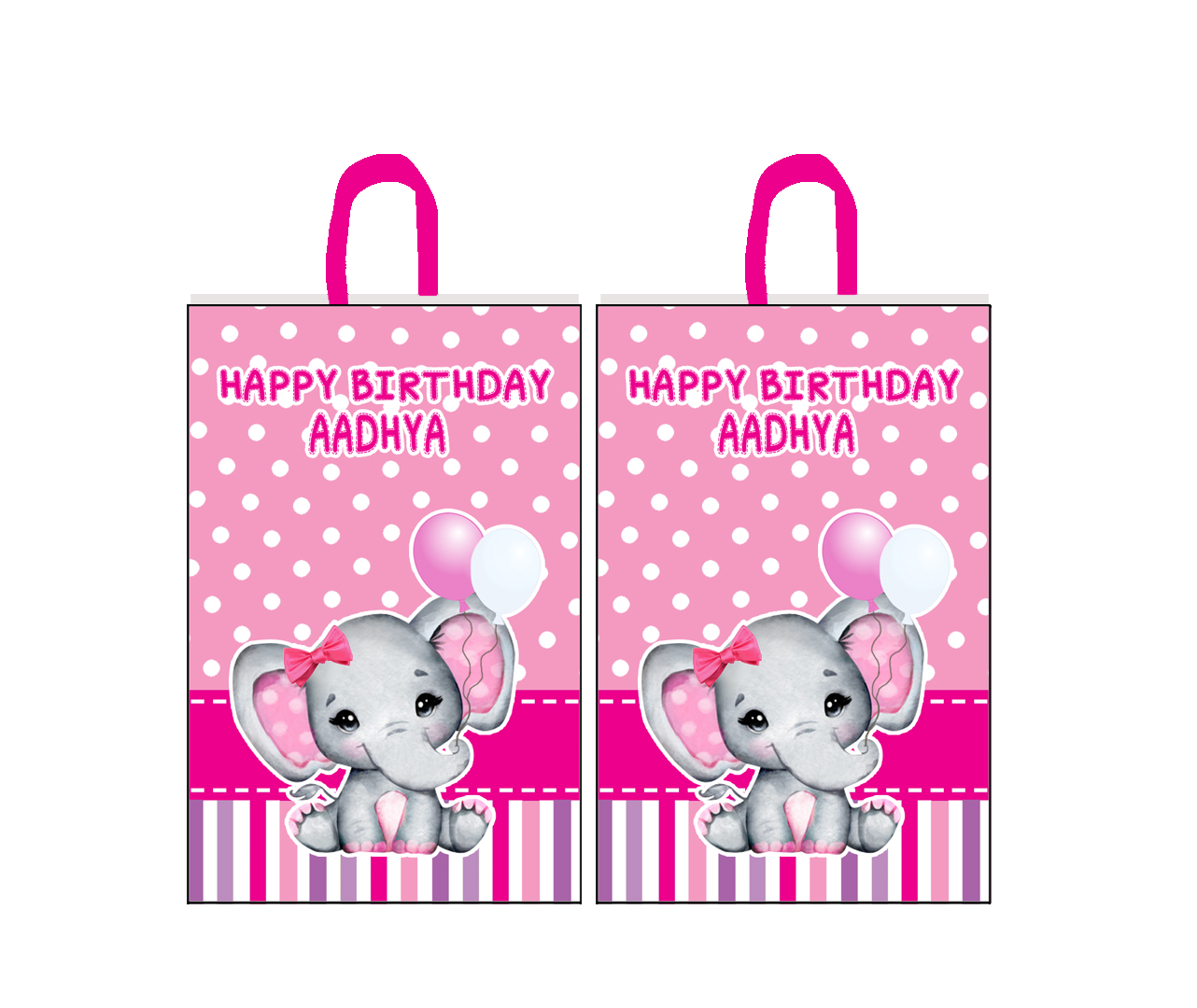 Elephant Pink Gift Bag - Medium (10 Pcs)