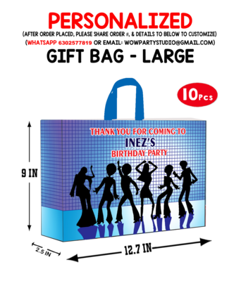 Disco Theme Gift Bag - Large (10 Pcs)