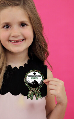 Military Theme Birthday Badges (10 Pcs)