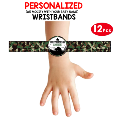 Military Theme - Wristbands (12 Pcs)