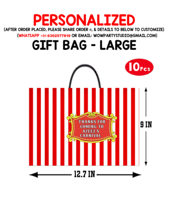 Carnival Theme Gift Bag - Large (10 Pcs)