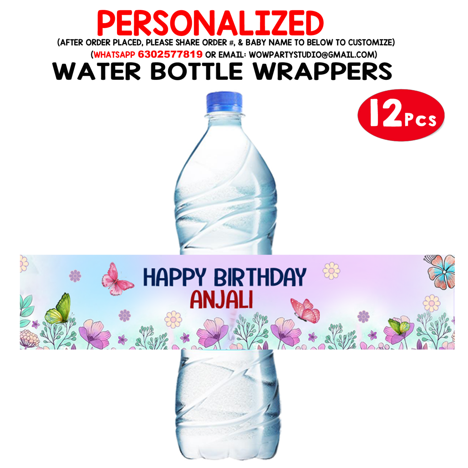 Butterfly Water Bottle Wrappers (10Pcs)