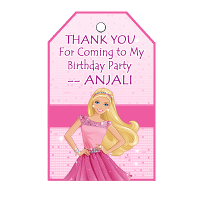 Barbie Thank you Tags (24 Pcs)