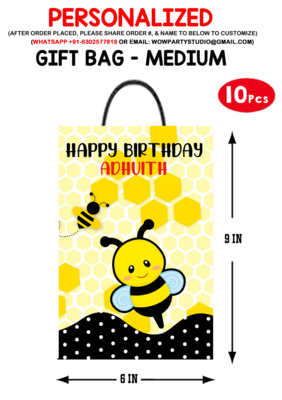 Honey Bee Gift Bag - Medium (10 Pcs)
