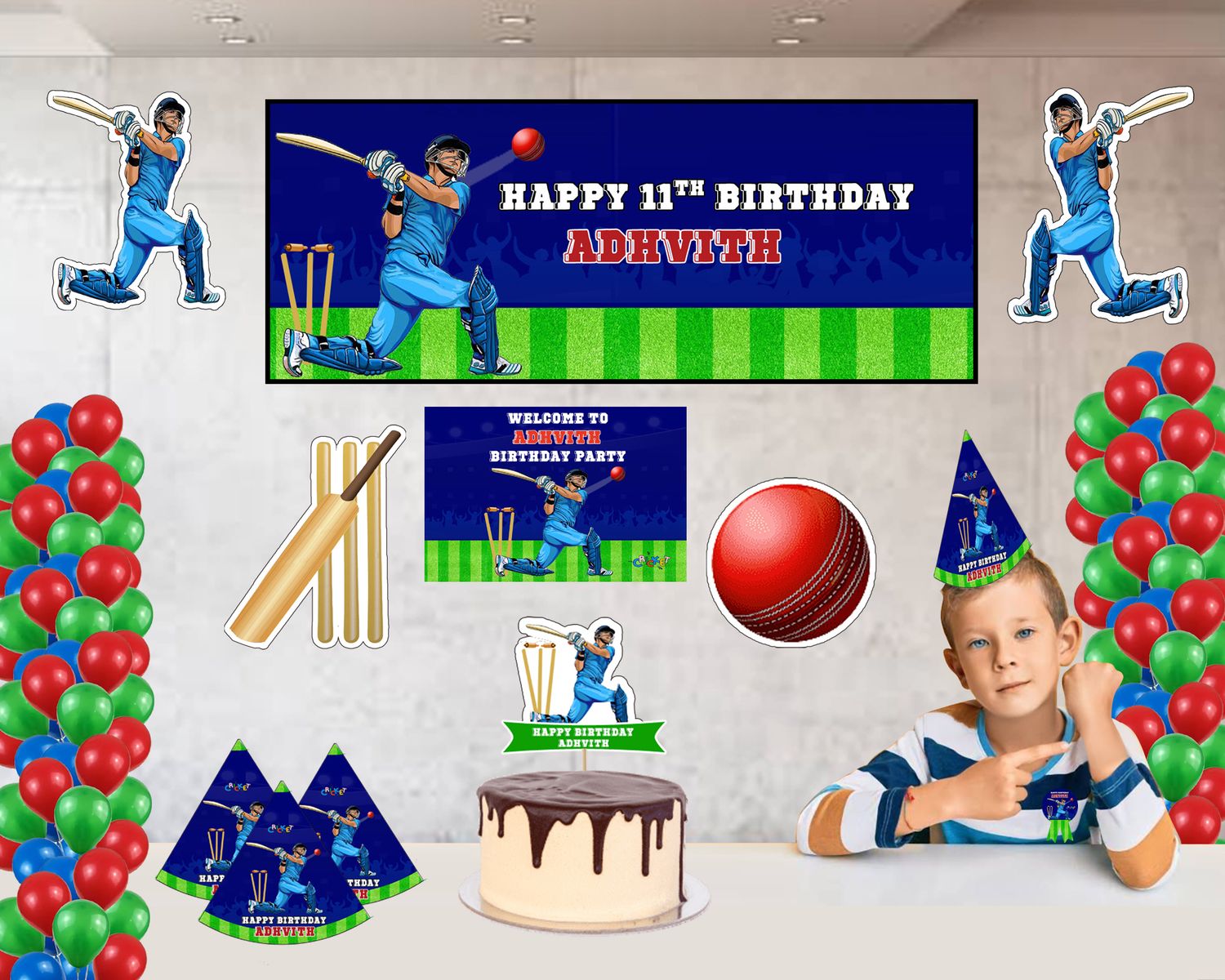 Cricket Theme - Combo Kit 37Pcs