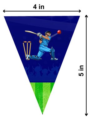 Cricket - Pennant / Flag Bunting Banner (10ft)