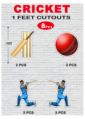 Cricket Cutouts (1ft) - 8 Pcs