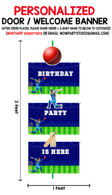 Cricket - Door / Welcome Banner (3ft)