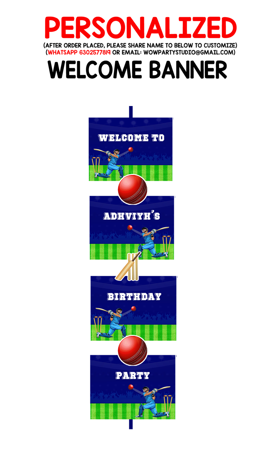 Cricket - Door / Welcome Banner (5ft)